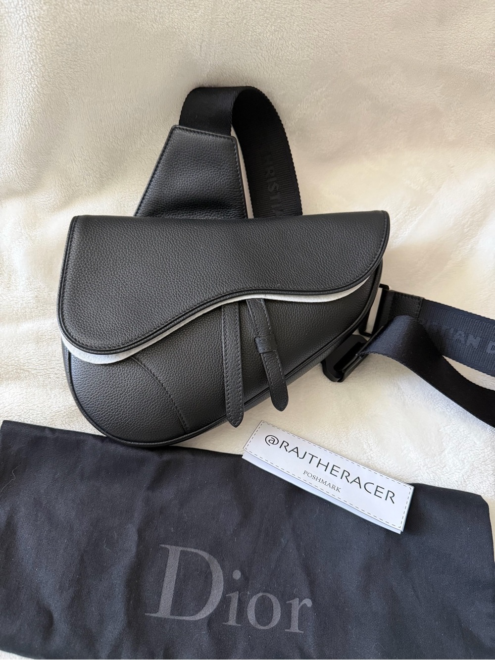 DIOR x KAWS black Saddle Bag (2019)